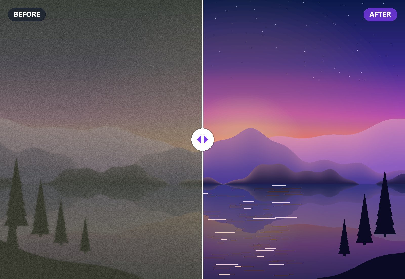 AI Photo Enhancer before and after example