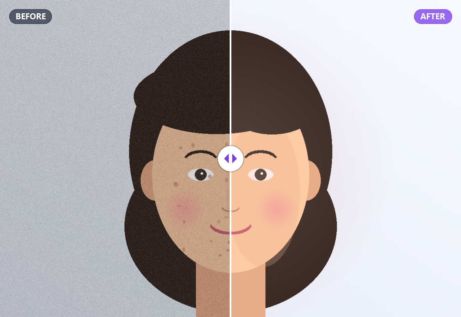 AI Portrait Retouch before and after example