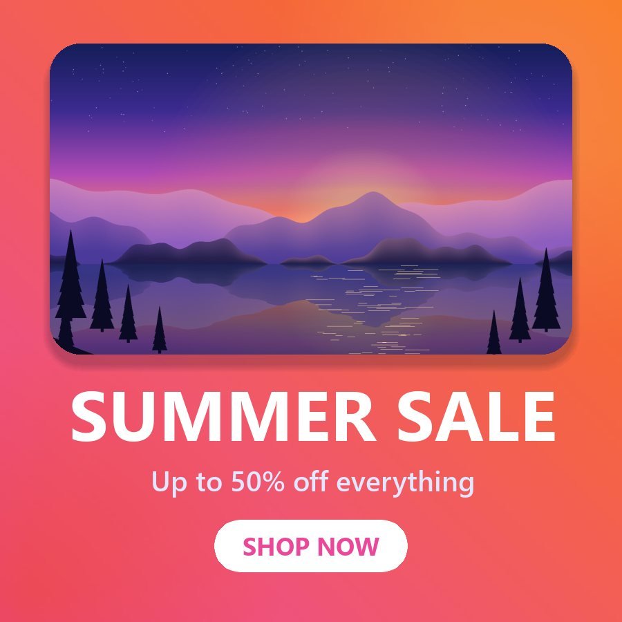 Summer Sale Post template