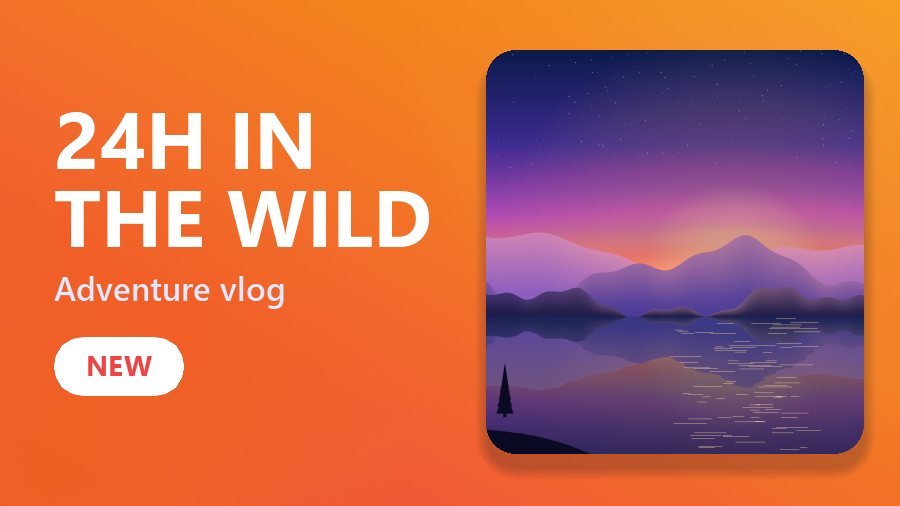 Vlog Adventure Thumbnail template